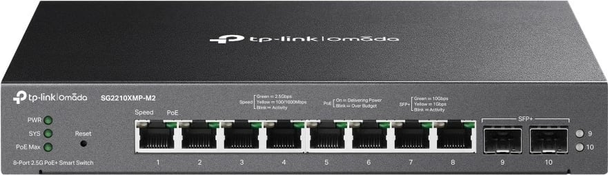 Switch TP-LINK SG2210XMP-M2, 8x2.5GE PoE+, 2xSFP+, i zi