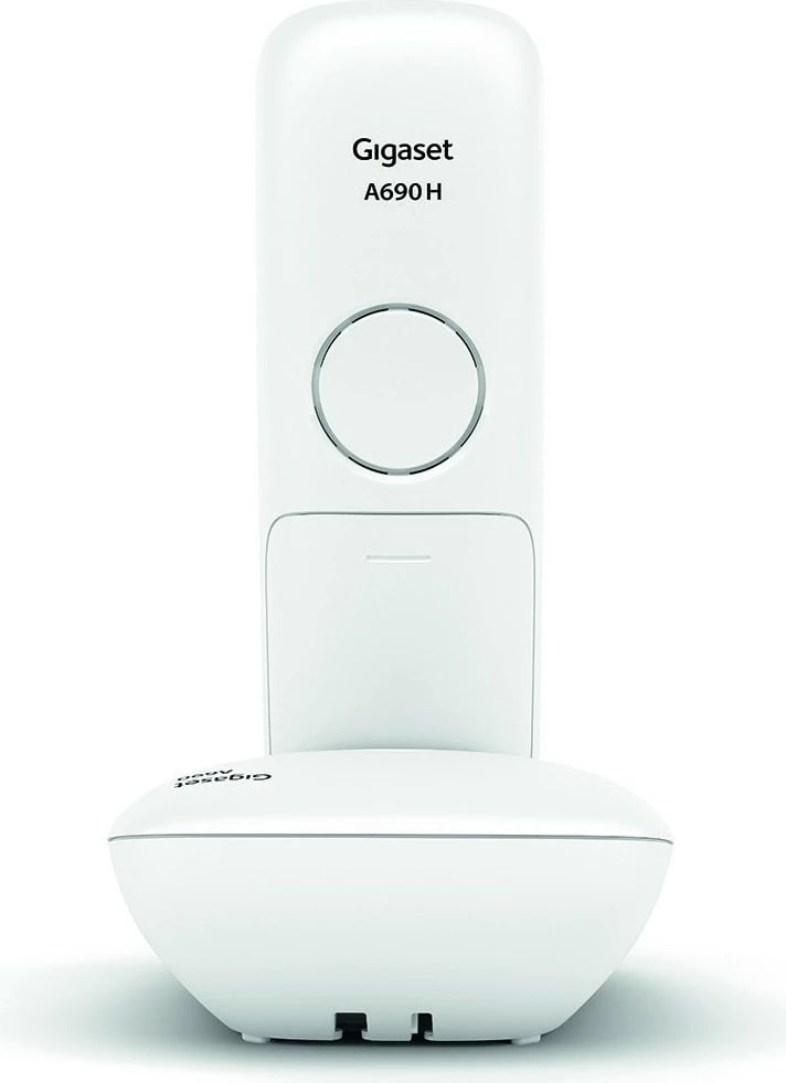 Telefon analog Gigaset A690, Dorezë pa tela, Speakerphone, 100 kontakte, Caller ID, Bardhë