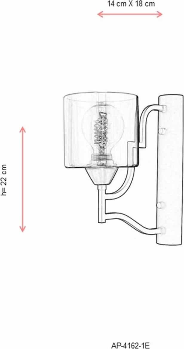 Llambë muri Opviq, AP-4162-1E, ngjyrë antike