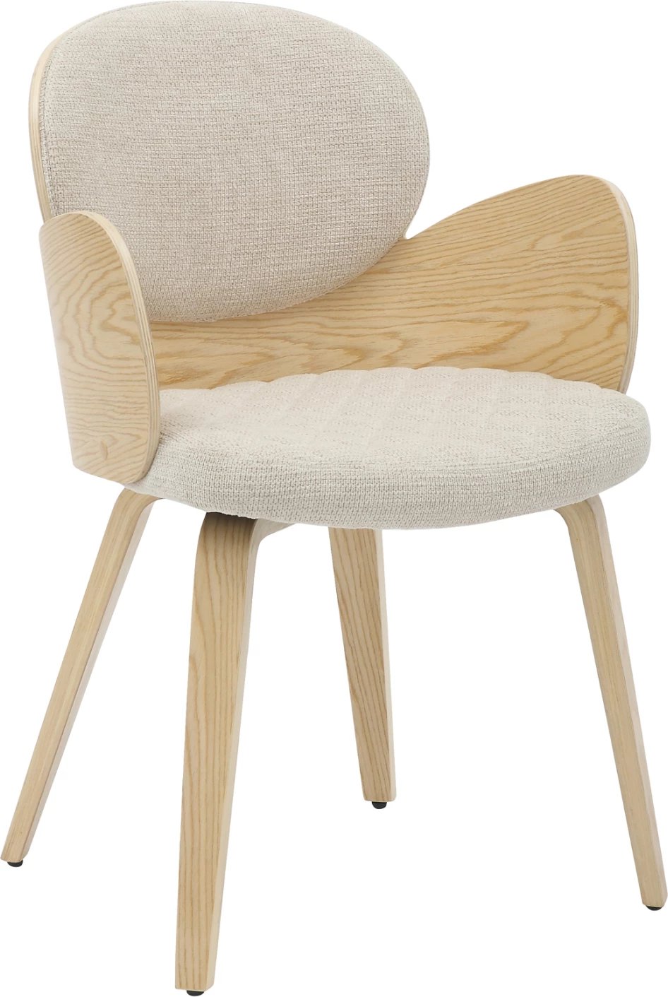 Karrige për ngrënie DARNELL FH9974.01, dru i përpunuar, ngjyrë lisi-ecru, 56x56x83H cm