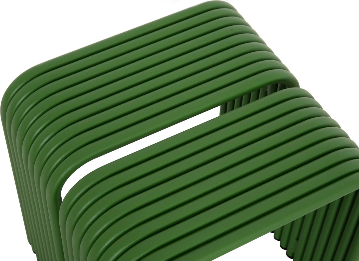 Stool i ulët INTREPID, alumin, ngjyrë e gjelbër, 40x38x42.5cm