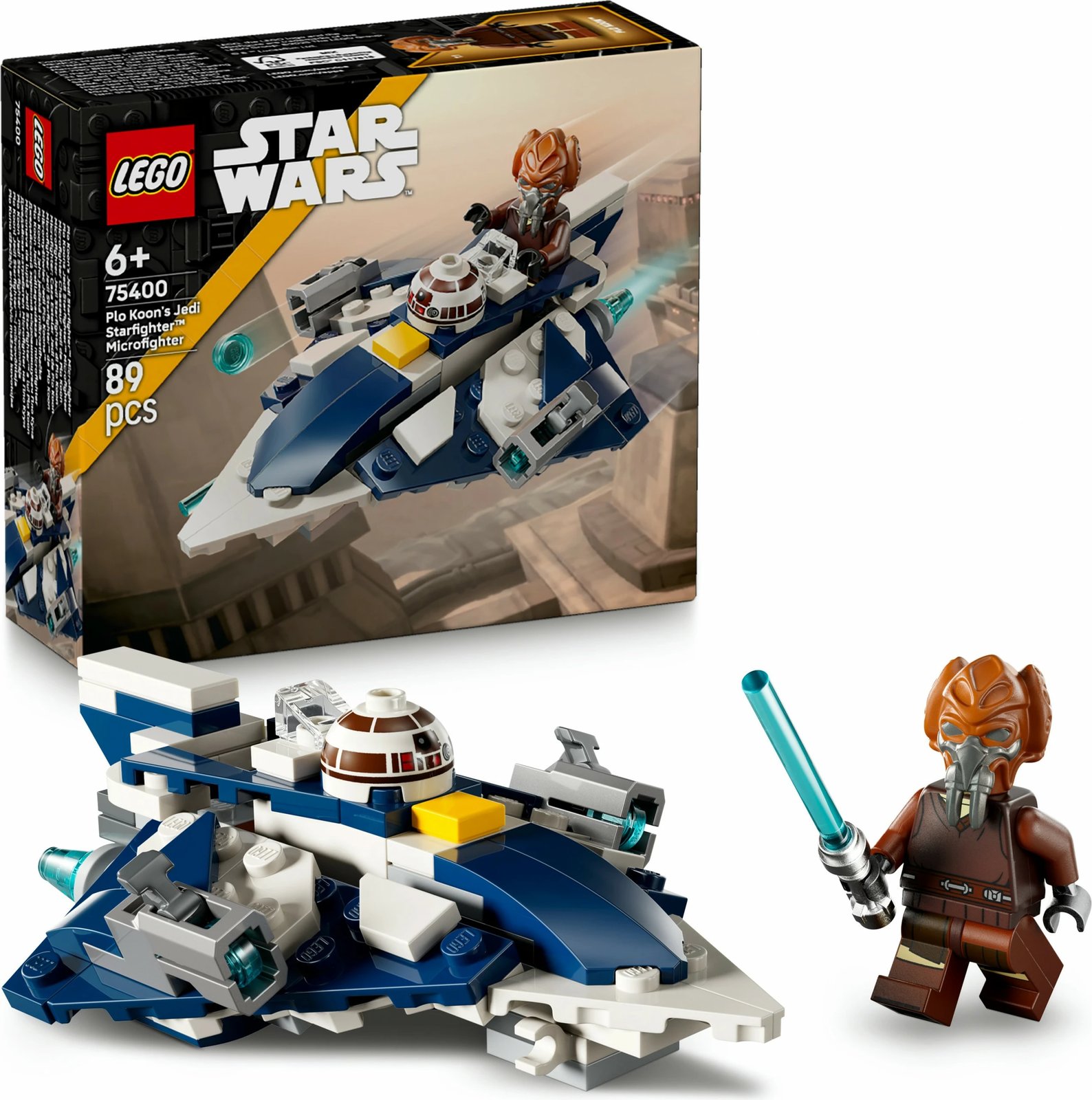 Set ndërtimi LEGO Star Wars 75400 Plo Koon’s Jedi Starfighter Microfighter, 89 pjesë, shumëngjyrësh