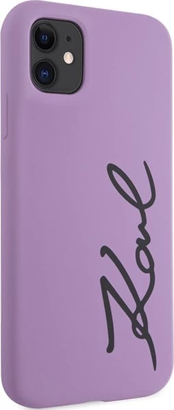 Mbështjellës Karl Lagerfeld KLHCN61SKSVGU për iPhone 11/XR 6.1", silikon, vjollcë