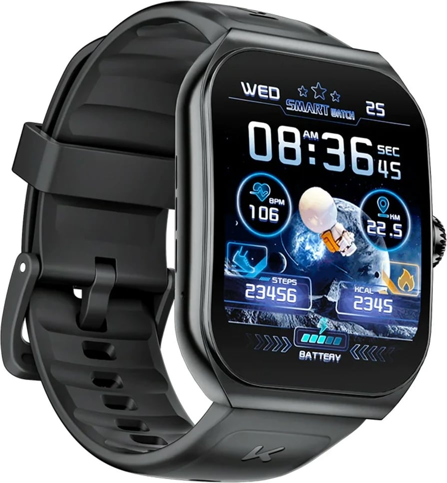 Smartwatch Kumi KU7, 1.96 inç, 250 mAh, e zezë