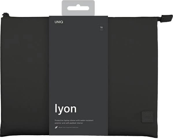 Mbështjellës laptopi UNIQ Lyon, 16", rPET, i zi