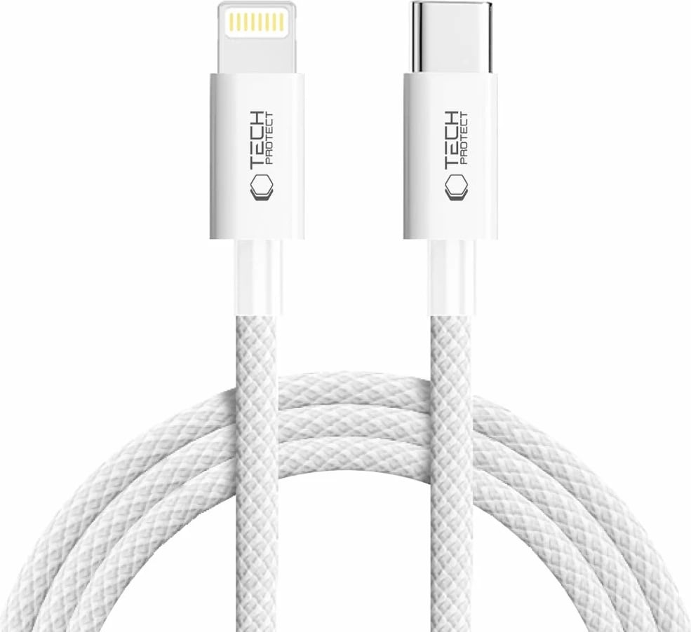 Kabllo karikimi Tech-Protect UltraBoost, USB-C në Lightning, 200 cm, Gri