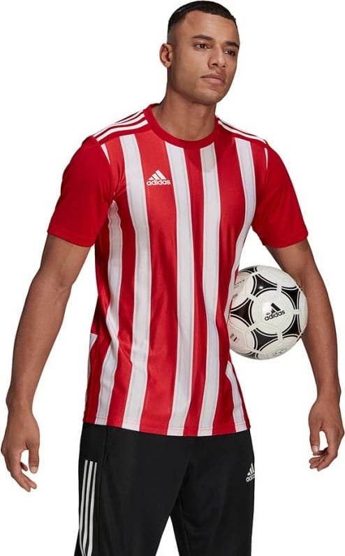 Fanellë futbolli për meshkuj adidas Striped 21, e kuqe