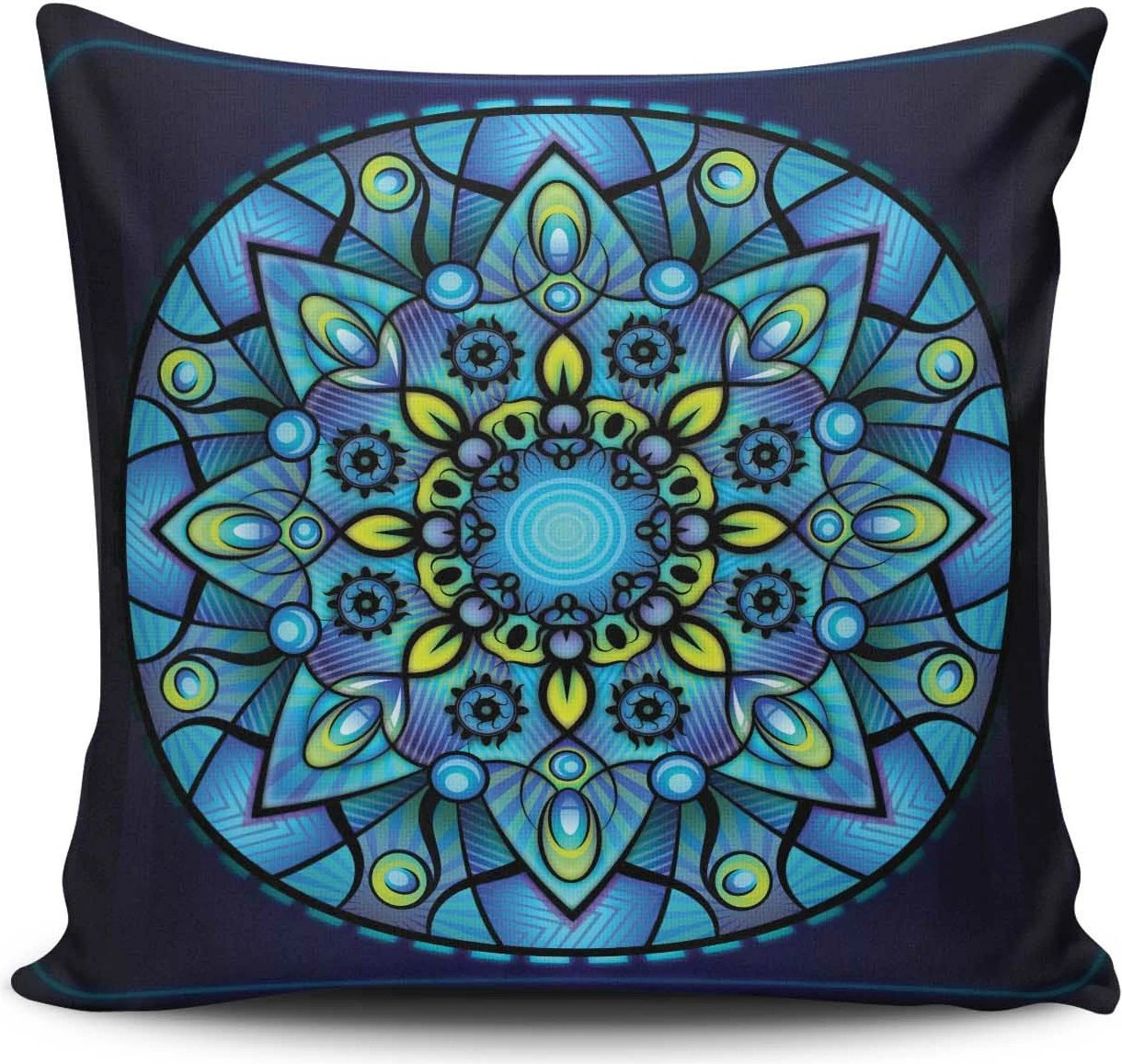 Jastëk dekorativ Aberto Design, MANDALA-23, shumëngjyrësh, 43x43cm