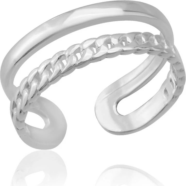 Unazë argjendi Jumeon, e rregullueshme, ngjyrë argjendi, AOYZ2170