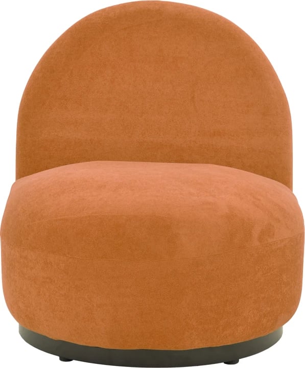 Karrige rrotulluese Zenny, material stof, ngjyrë terrakote, 64x85x68cm