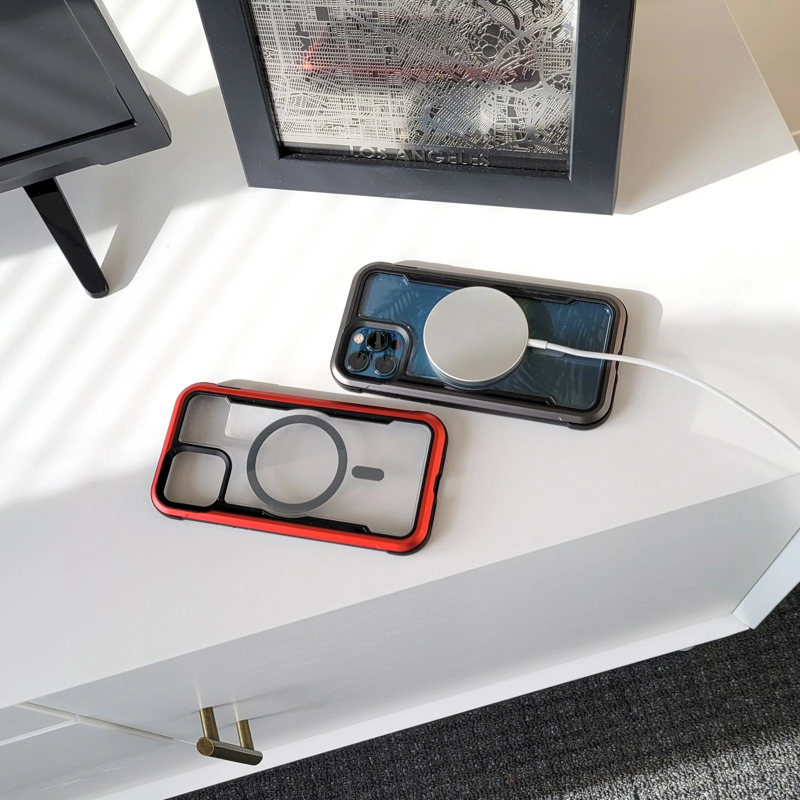 Mbështjellës Raptic X-Doria Secure built për iPhone 14 Plus me MagSafe, i zi
