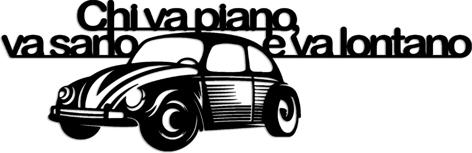 Aksesor dekorativ metalik për mur, Wallity Lontano 3, ngjyrë e zezë, 60x20cm