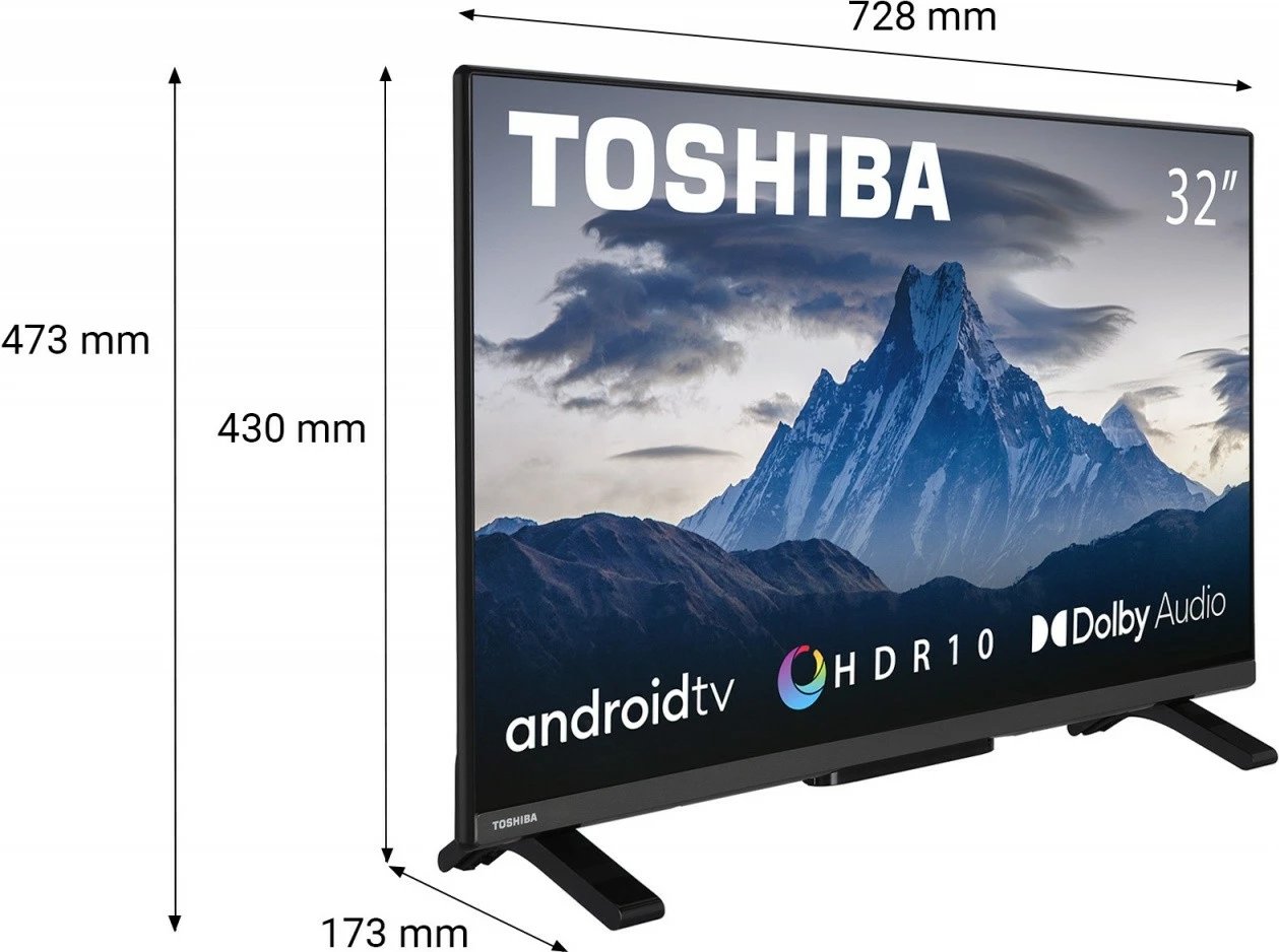 Televizor LED Toshiba 32LA2E63DG, 32", Full HD, Smart TV, Android TV, i zi