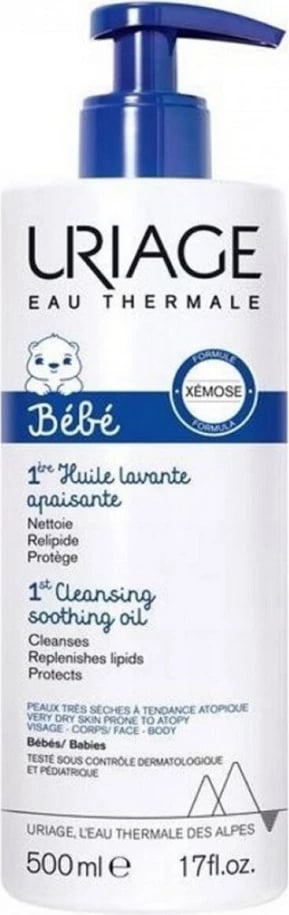 Vaj pastrues për fëmijë URIAGE Bebe 1st Cleansing Soothing Oil 500ml Vaj pastrues për fëmijë URIAGE Bebe 1st Cleansing Soothing Oil 500ml