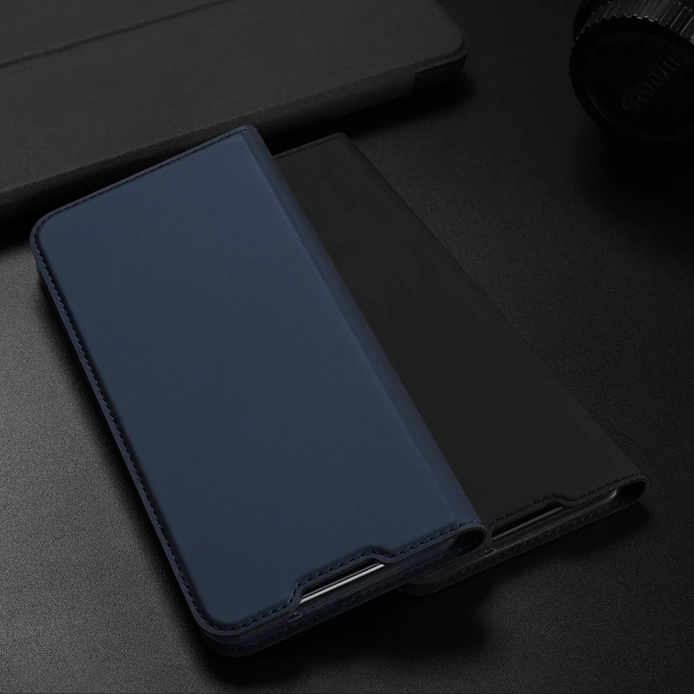 Mbështjellës Dux Ducis Skin Pro për Vivo V23e, me kapak, xhep kartelash dhe mbajtëse, e zezë