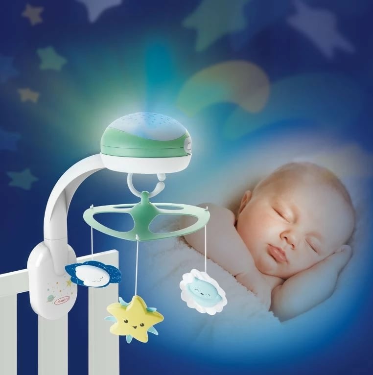 Karusel muzikor B-kids Infantino 3-në-1, projektor, plastikë, Blu/Gjelbër/E Bardhë/E Verdhe