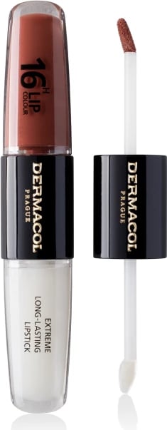 Buzëkuq i lëngshëm Dermacol 16H Longlasting, No.23, 4ml+4ml