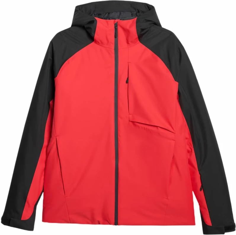 Jakne skijimi për meshkuj 4f, e zezë e kuqe