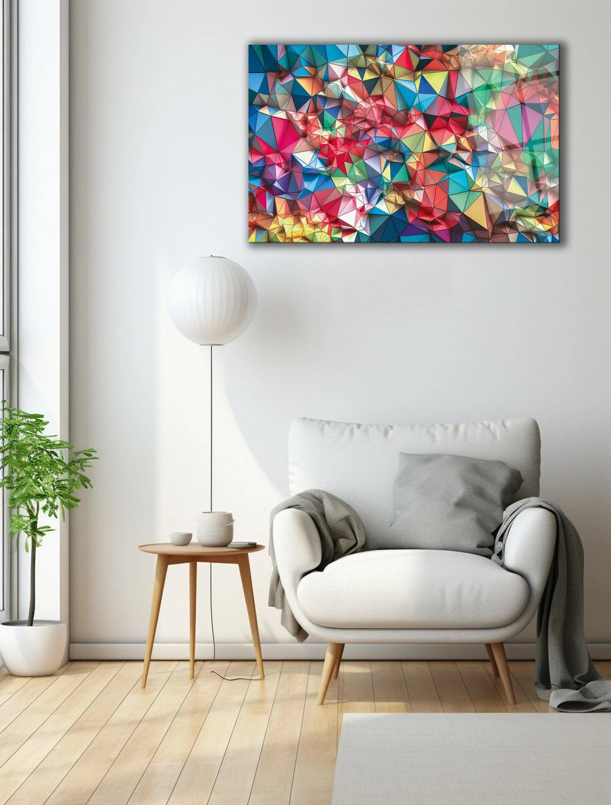 Pikturë dekorative prej xhami të temperuar, Wallity 0439, 72x46cm