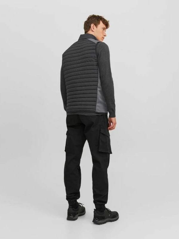 Jelek për meshkuj Jack & Jones, ngjyrë e zezë dhe gri