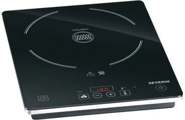 Plitë induksion njëfishe Severin KP 1071, panel me prekje, ekran LED, 410x65x310 mm, e zezë
