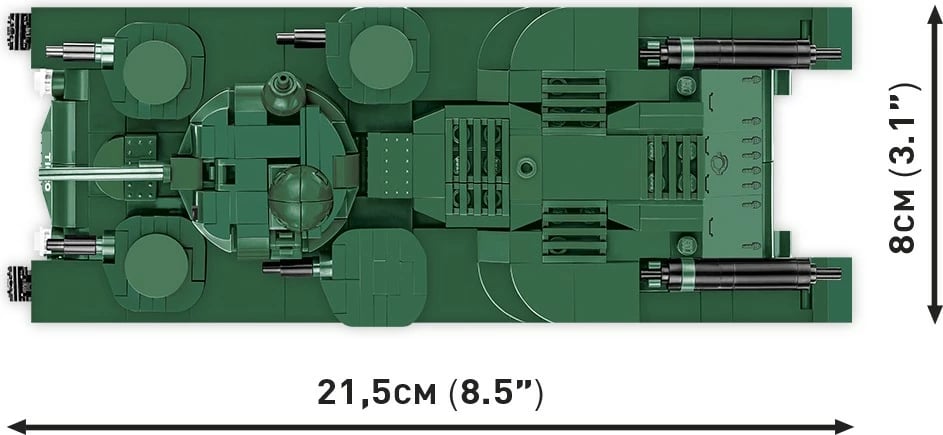 Set ndërtimi Cobi Vickers A1E1 Independent, 887 pjesë, me figurë, Jeshile