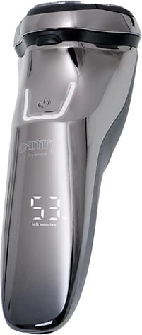 Makinë rroje elektrike, Adler Camry CR 2925, LCD, karikim i shpejtë 1.5h, autonomi 1h, IPX6, 3 koka rrotulluese, bllokim udhëtimi, trimmer i palosshëm