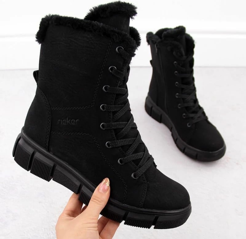 Çizme për femra Rieker, të zeza