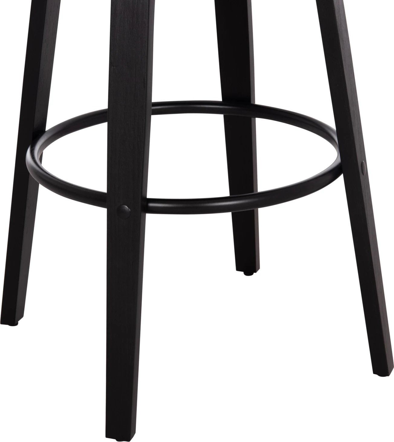 Karrige për bar rrotulluese BECKER, dru i zi, stof ecru, set prej 2 copë, 50x52x100cm