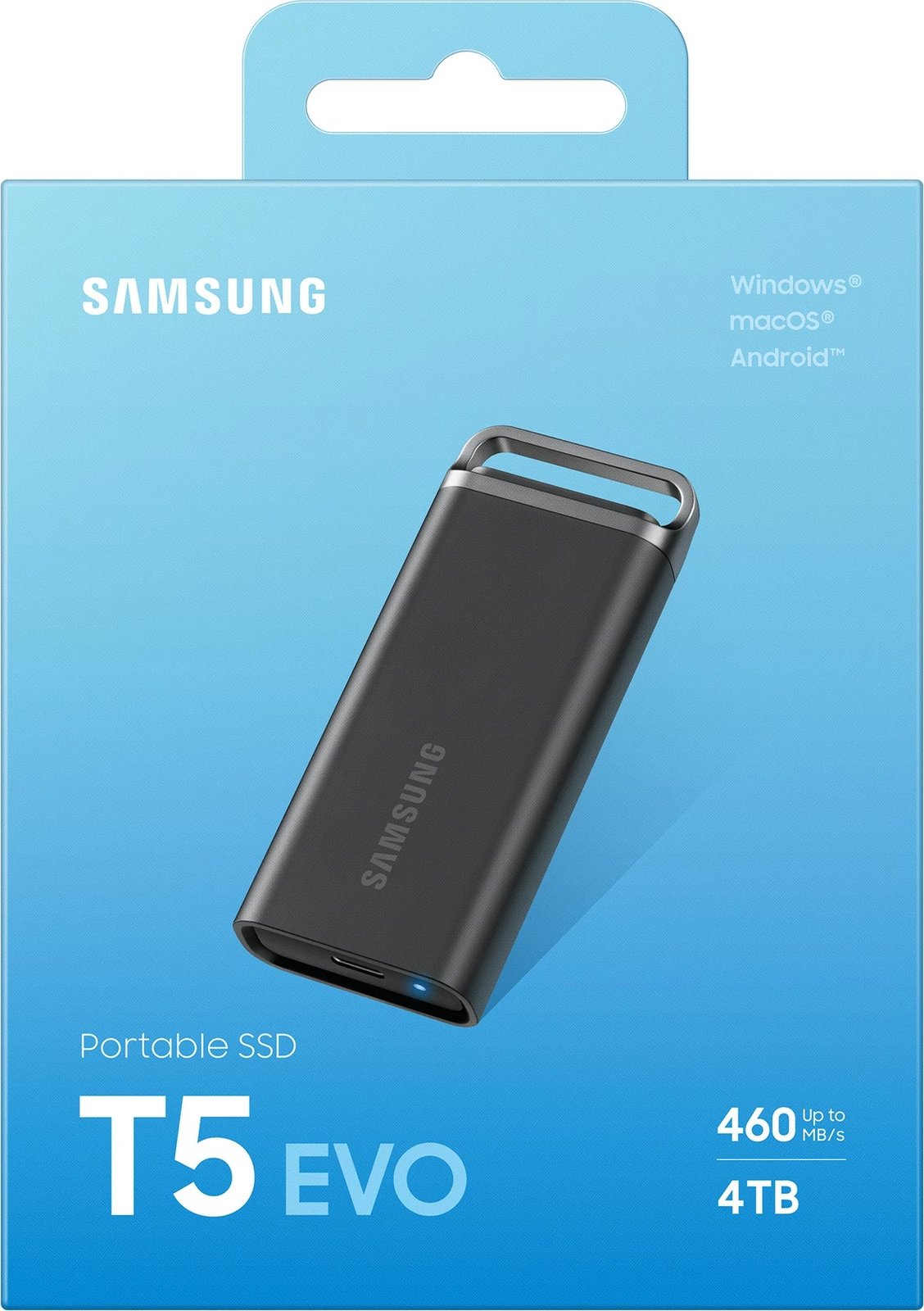 SSD i jashtëm Samsung MU-PH4T0S, 4 TB, USB 3.2 Gen 1, e zezë