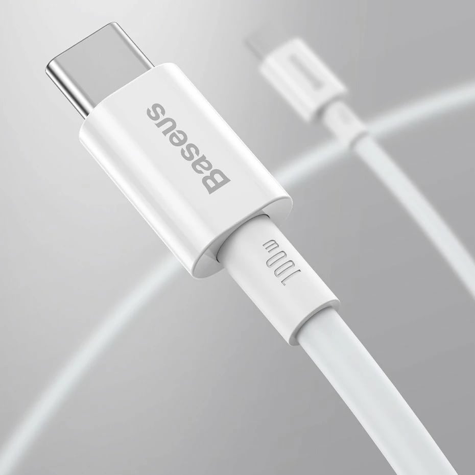 Kabllo USB-C në USB-C Baseus CATYS-B01, 1m, 100W, 5A, e zezë