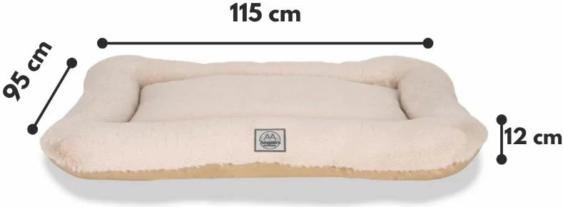 Shtrat për qen Sally, Paws & Whiskers, 95x115 cm, bezhë