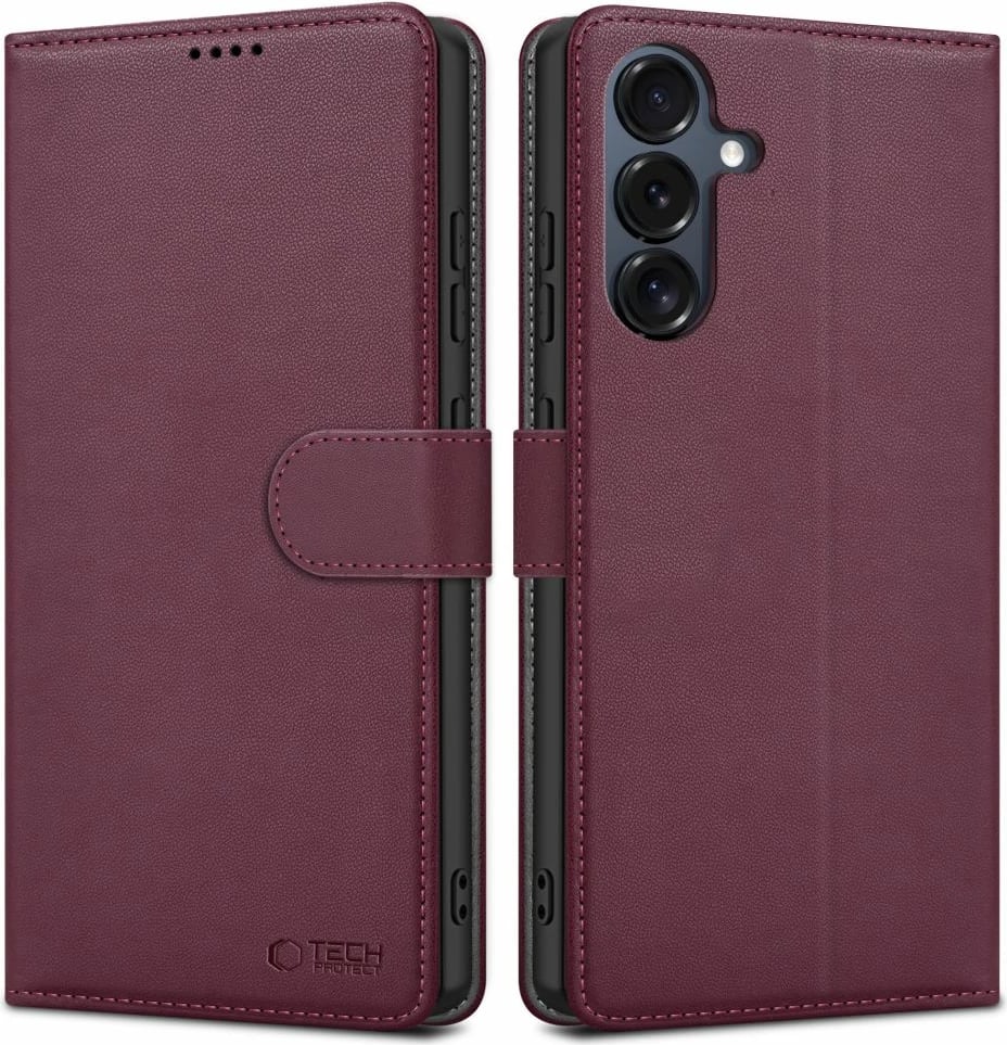 Mbështjellës Tech-Protect Wallet për Samsung Galaxy A16, eko-lëkurë, Burgundy