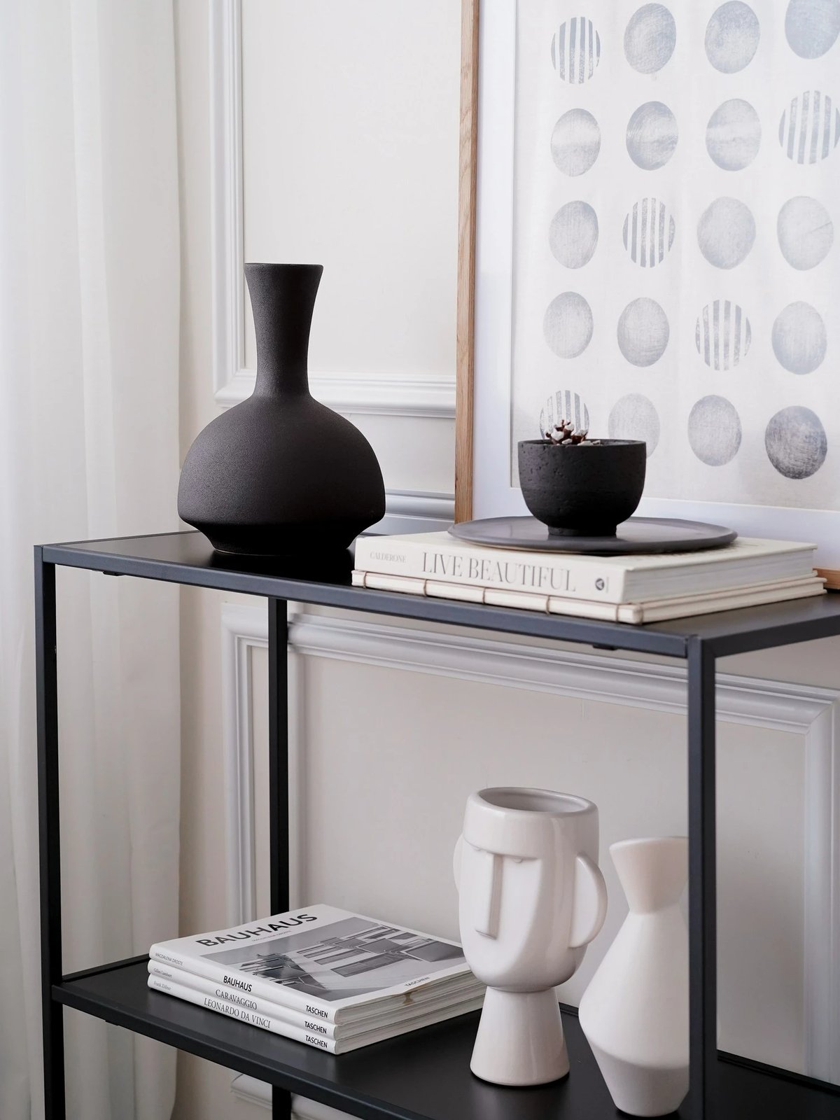 Vazo qeramike Evila Originals, ngjyrë antracit, BSI170, 20x20x27cm