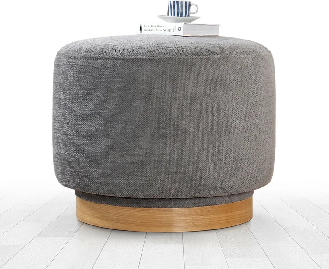 Puf Atelier del Sofa, rrotullues, ngjyrë gri