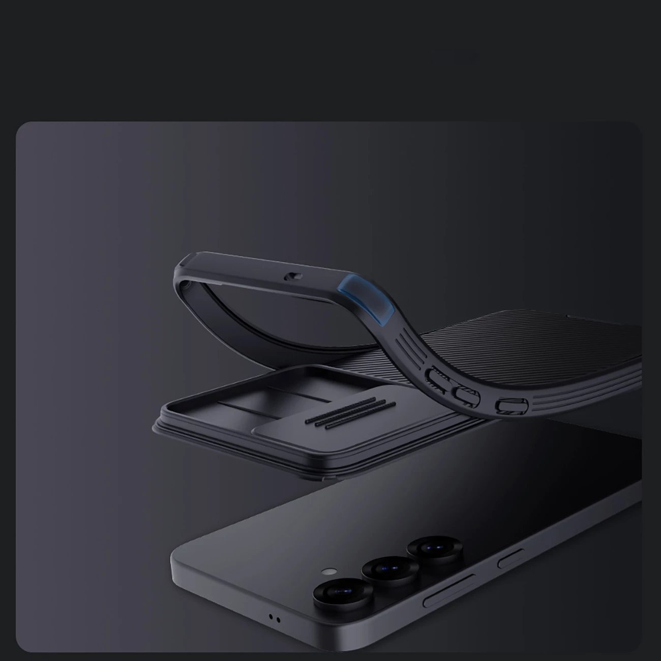 Mbështjellës Nillkin CamShield Pro për Samsung Galaxy S25, me mbulesë kamere, i zi