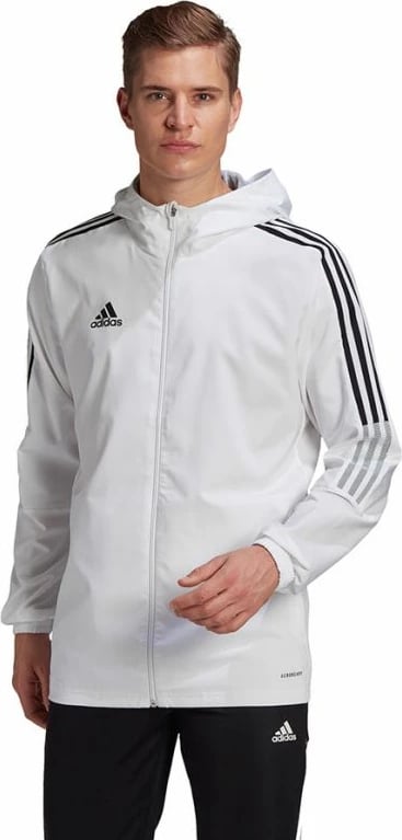 Duks me kapuç adidas për meshkuj, i bardhë