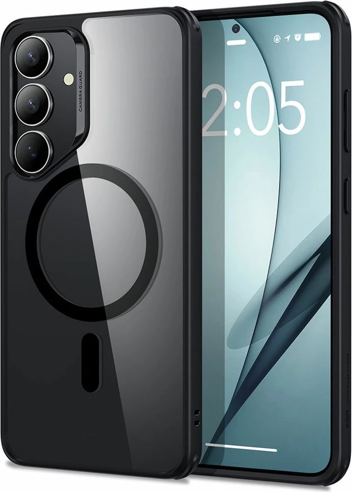 Mbështjellës ESR Classic Hybrid HaloLock për Samsung Galaxy S25+, MagSafe, i tejdukshëm/zi