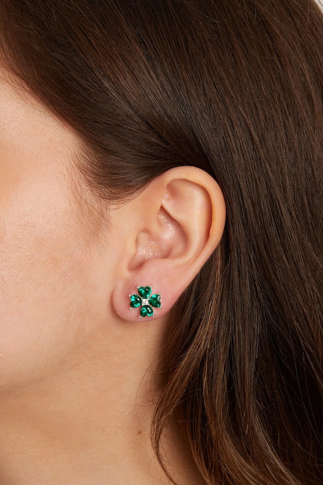 Vathë argjendi Elika, ngjyrë e gjelbër, ELKAB92211