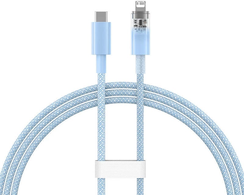 Kabllo karikimi i shpejtë Baseus Explorer Series, USB-C në Lightning, 1m, 20W, Blu