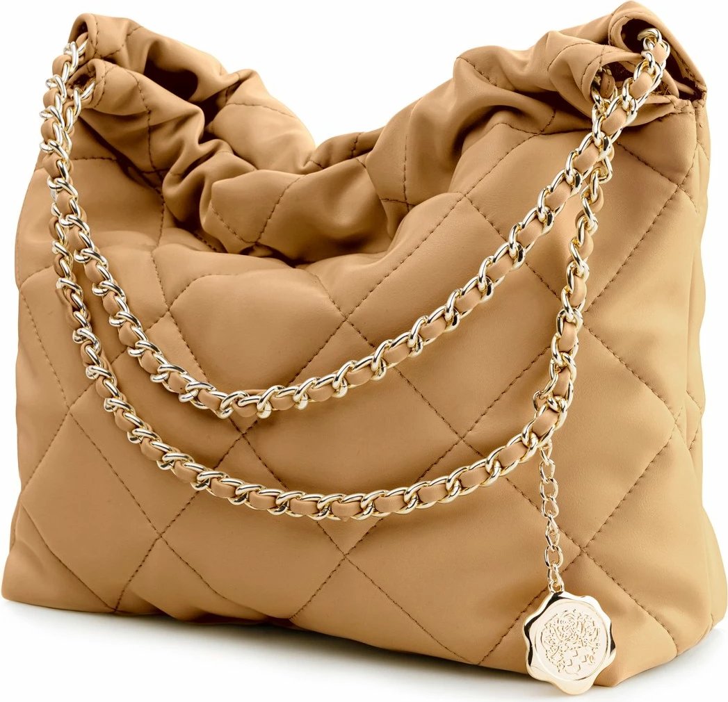 Çantë shpine për supe, ngjyrë camel, Vince Camuto, Milan
