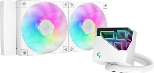 Kasë ftohëse me lëng DeepCool LT240, 2x12 cm, e bardhë