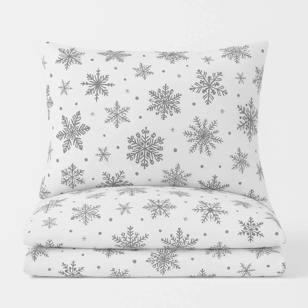 Set mbulesë për jorgan single, ngjyrë bardhë-gri, L'essentiel, Chr-Coverset-3