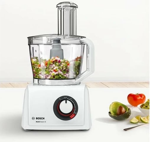 Pajisje kuzhine Bosch MultiTalent 8, 3.9 L, 1.5 L, 2 disqe, e bardhë