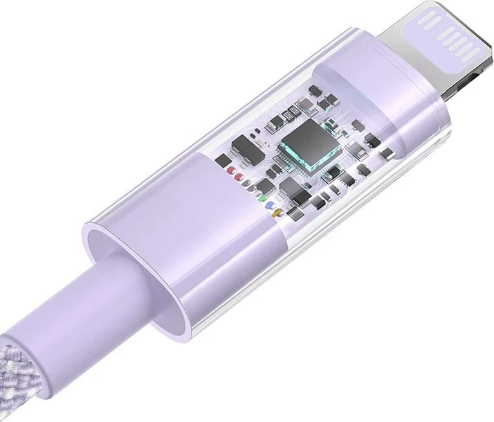 Kabllo Baseus Gem USB-C në iP, 2 m, 20 W, Vjollcë