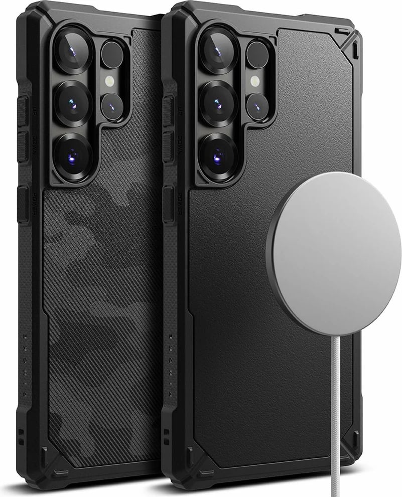 Mbështjellës Ringke Rugged Gear MagSafe për Samsung Galaxy S25 Ultra, Black Camo
