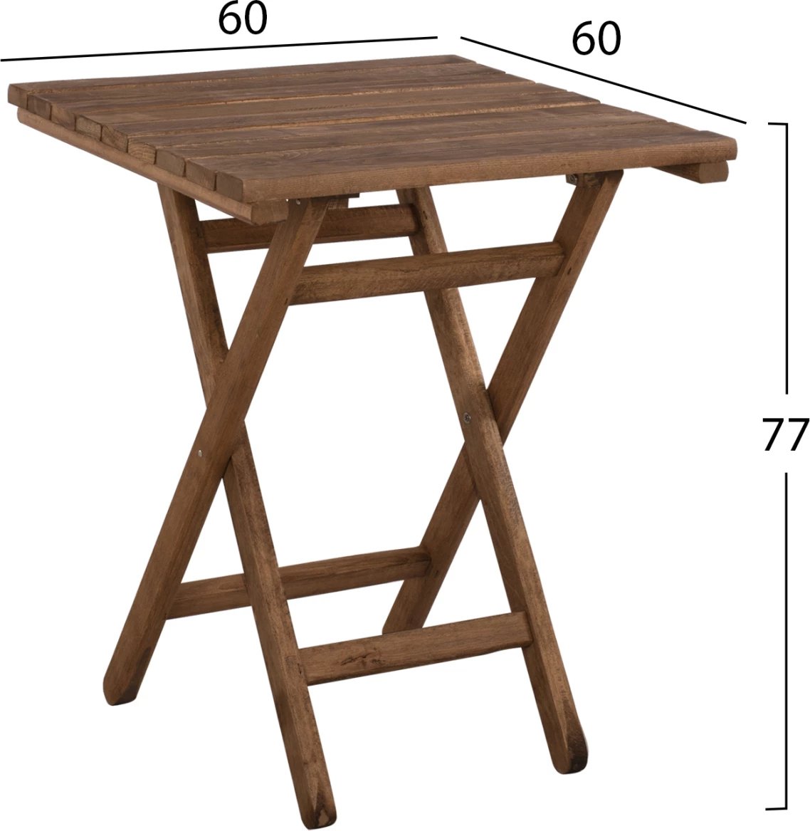 Tavolinë për drejtor, ngjyrë arre, LIMNOS 60x60x72, FH5647.01