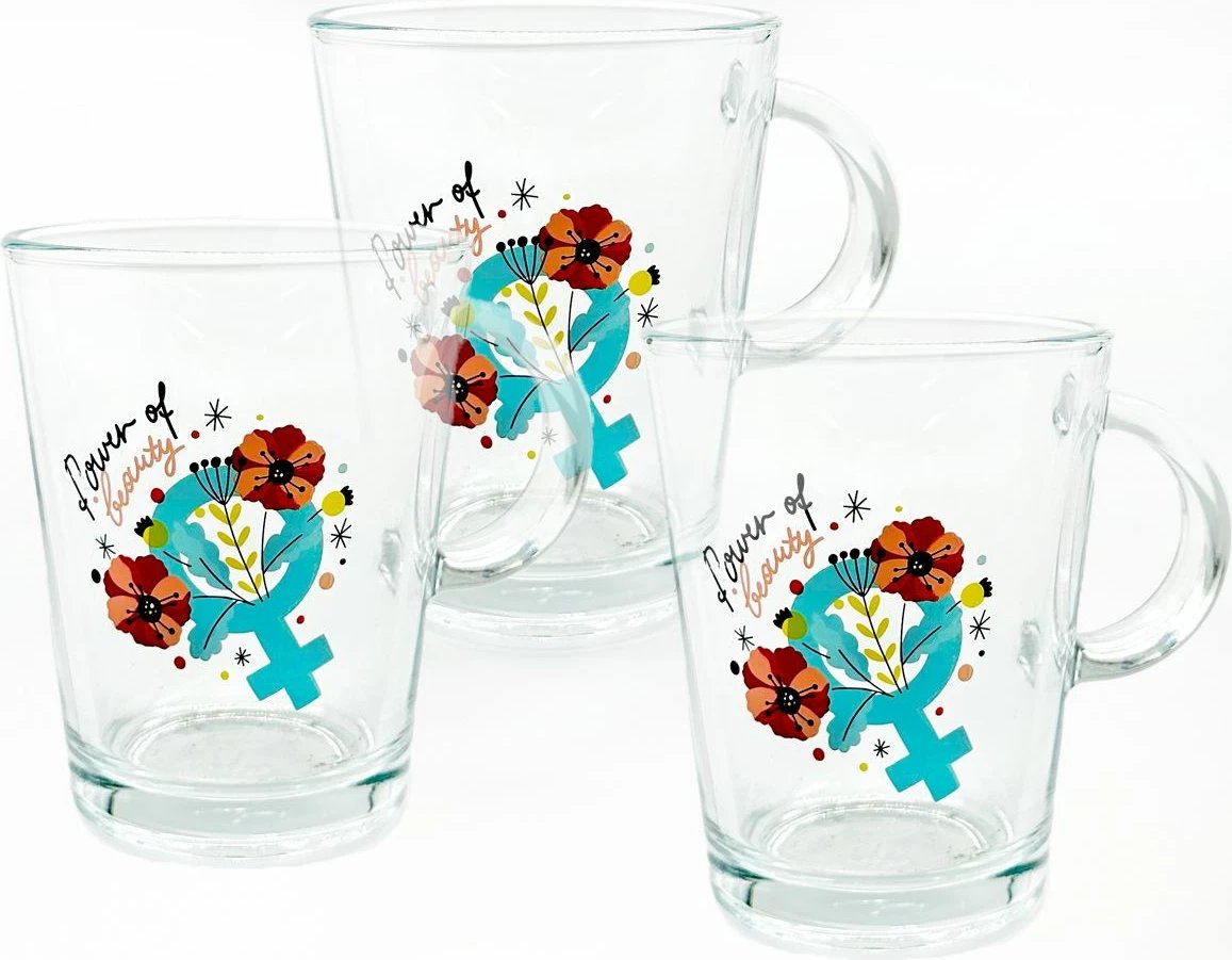 Set gotash prej qelqi (3 copë), Hermia Concept, PB554031