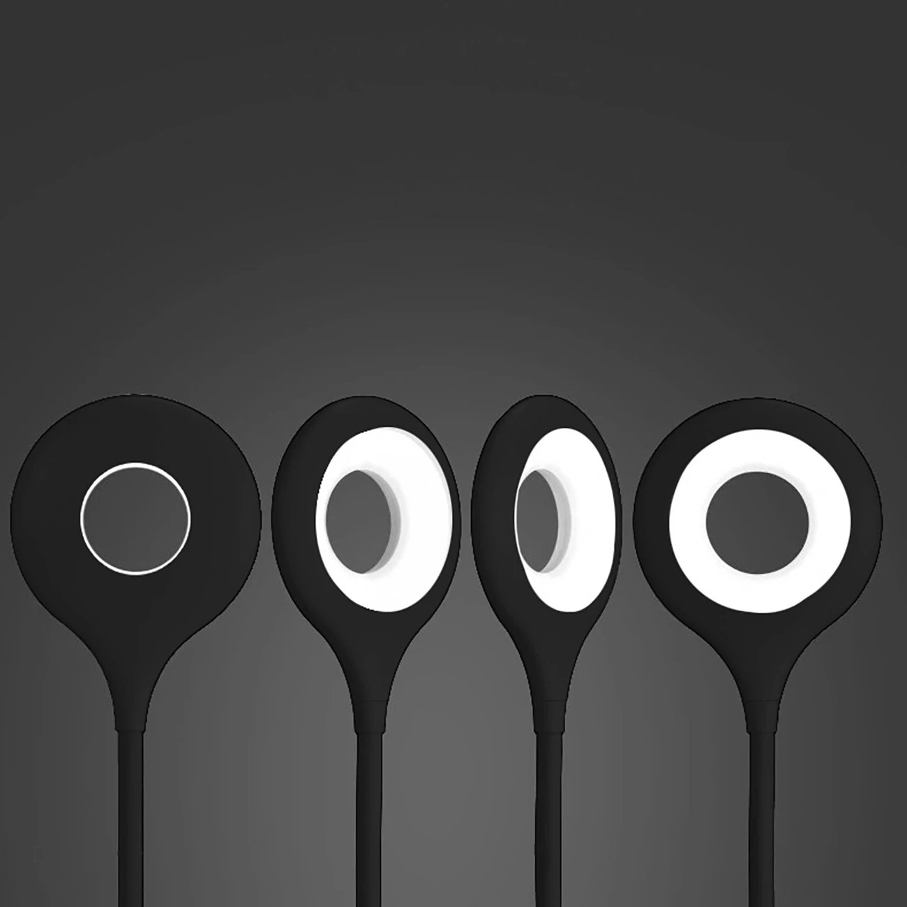 Lampë leximi LED pa tela me kapëse, Wozinsky WLBK-02, 1800 mAh, 5 nivele, 3000–6500K, USB-C, me kabllo USB-C, e zezë