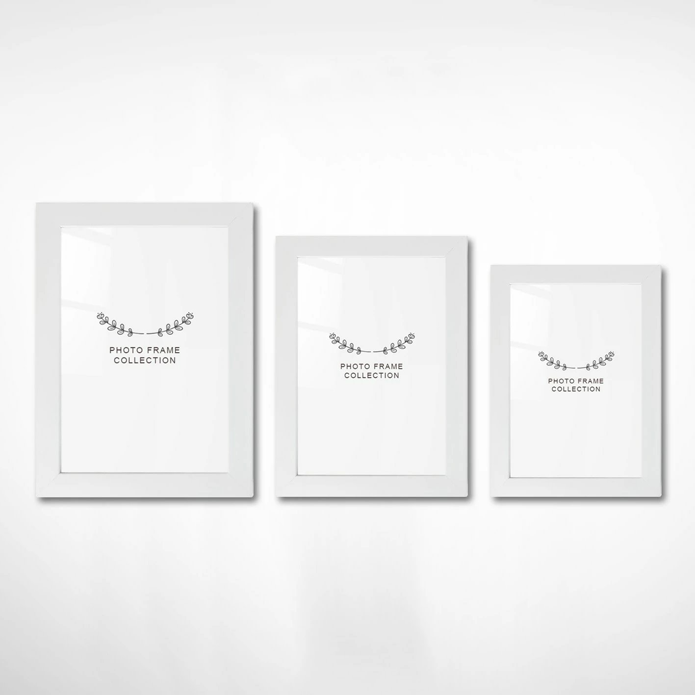 Set kornizash për foto, 3 copë, ngjyrë e bardhë, Evila Originals, 3BFC1009